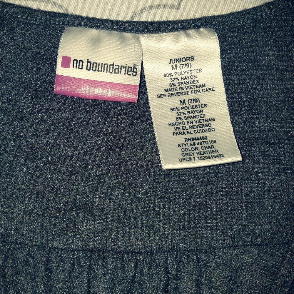 Gray wrap dress, No Boundaries, size medium.
